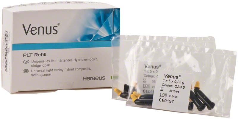 Venus PLT OA3,5 Composite mit Verpackung und Einzelbehältern.