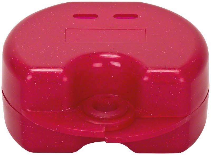 Spangendose metallic glitter rot für Zahnspangen von Medic-Star.