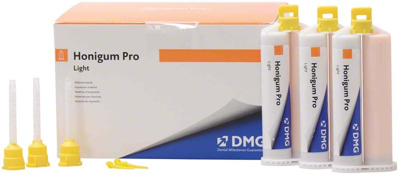 Honigum Pro-Light Kartuschen 8 x 50ml für präzise Zahnabformungen.