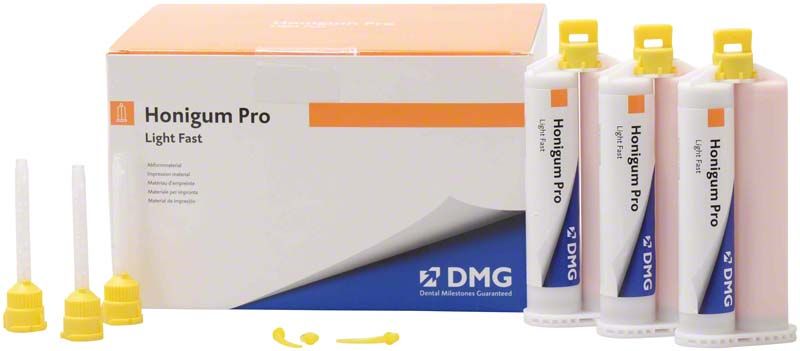 Honigum Pro-Light Fast Kartuschen 8 x 50ml mit Zubehör vor Verpackung