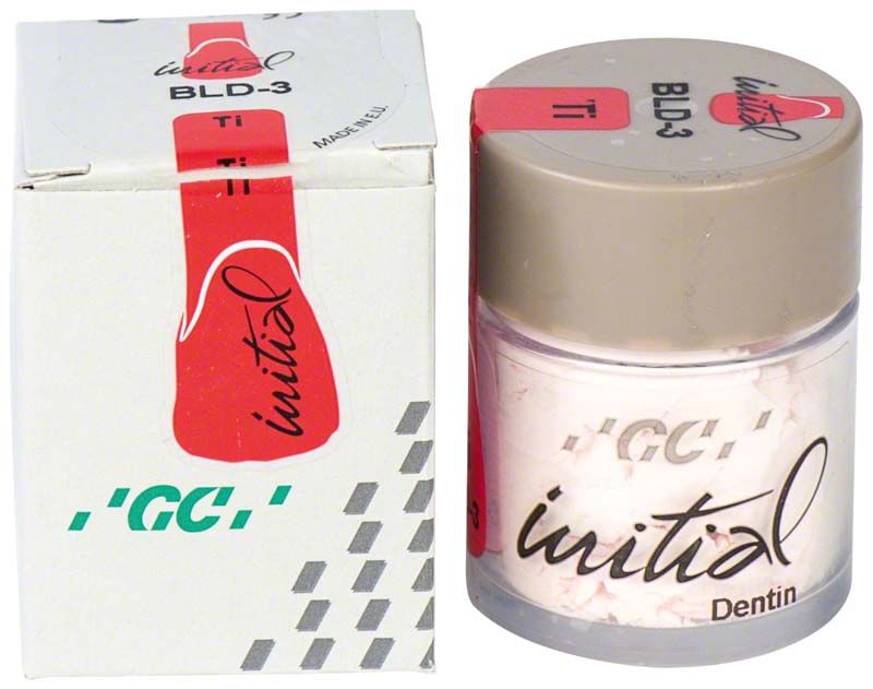GC Initial Ti Bleach Dentin BLD-3 Verpackung und Produktansicht.