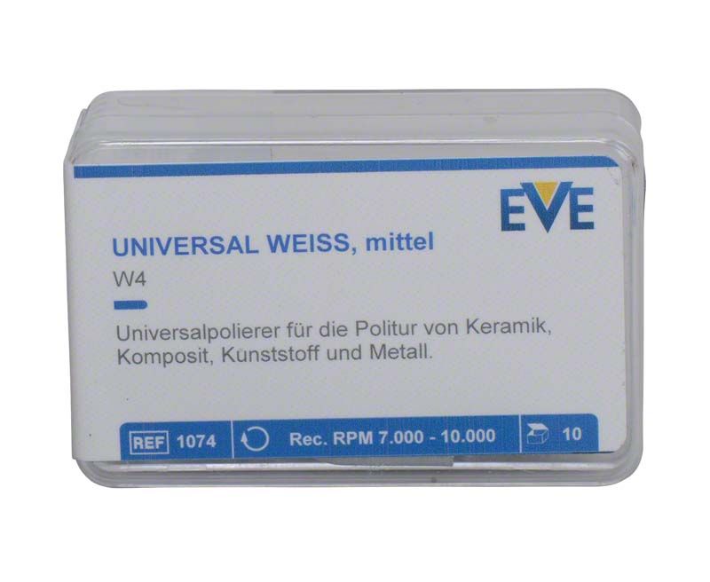 EVE UNIVERSAL Silikonpolierer in Kunststoffbox mit Produktinformationen.