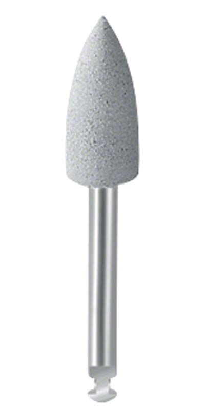 Silikonpolierer EVE UNIVERSAL weiß montiert für Dentalanwendungen.