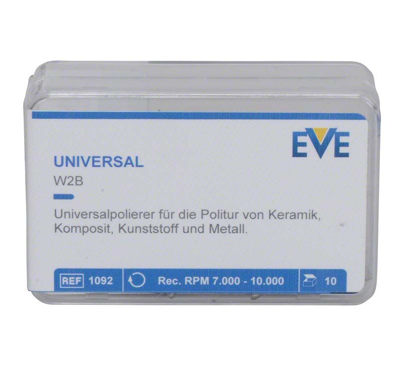 Universalsilikonpolierer EVE in weißer Verpackung für Keramik und Metall.