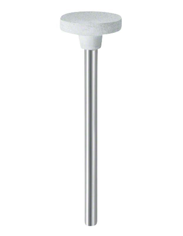 Weiß montierter EVE UNIVERSAL HP Schleifkörper mit Metallstift.