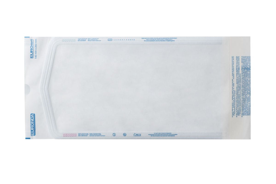 Eurosteril Beutel selbstklebend 140 x 260mm mit Kontrastanzeiger.
