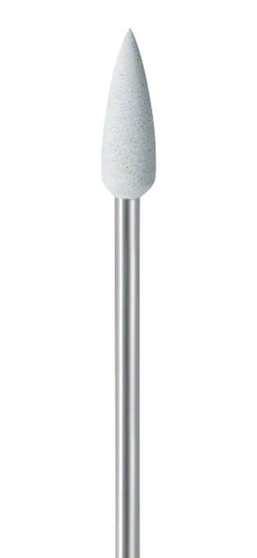 Universalpolierer für Dentaltechnik mit weißem Polierkopf und Metallstift.