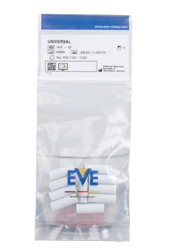 EVE UNIVERSAL weiß unmontiert 10er C7 in transparenter Verpackung.