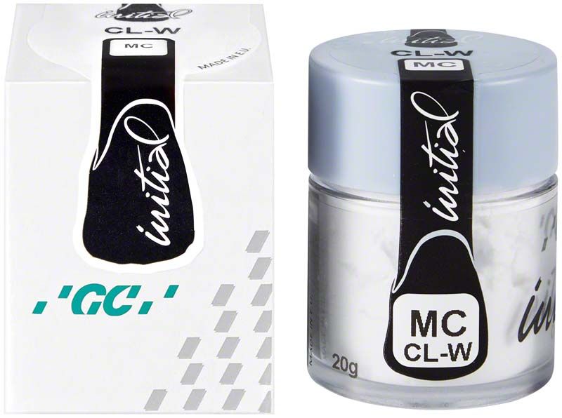 GC Initial MC Clear Window 20g Glas mit Verpackung, Dental-Keramikmaterial.