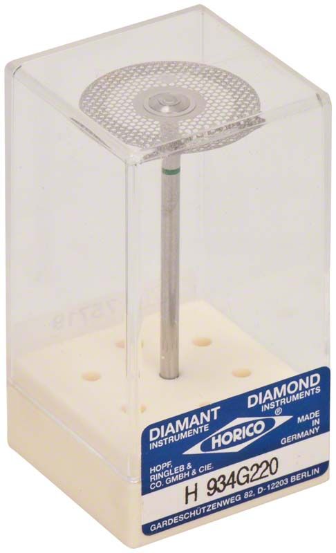 Diamantscheibe H 934G 220 in transparenter Verpackung.