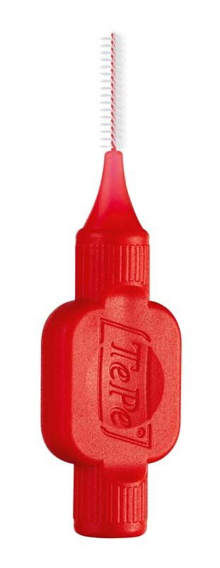 Rote Interdentalbürste Original mit ergonomischem Griff und Kunststoffummantelung.