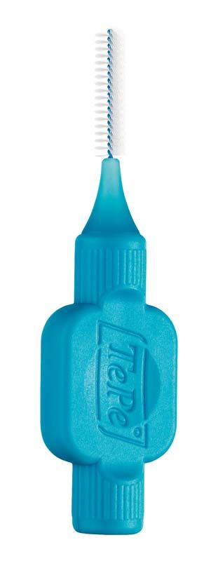 Interdentalbürste Original in Blau mit ergonomischem Griff und Kunststoffummantelung.