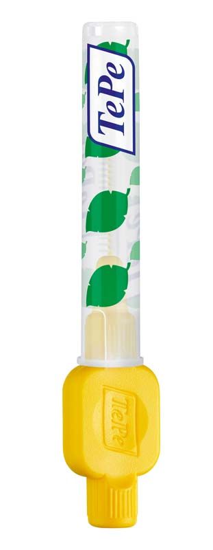 Orange Interdentalbürste Original von TePe mit ergonomischem Griff und Schutzkappe.