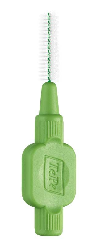 Grüne Interdentalbürste Original mit ergonomischem Griff und Kunststoffummantelung.