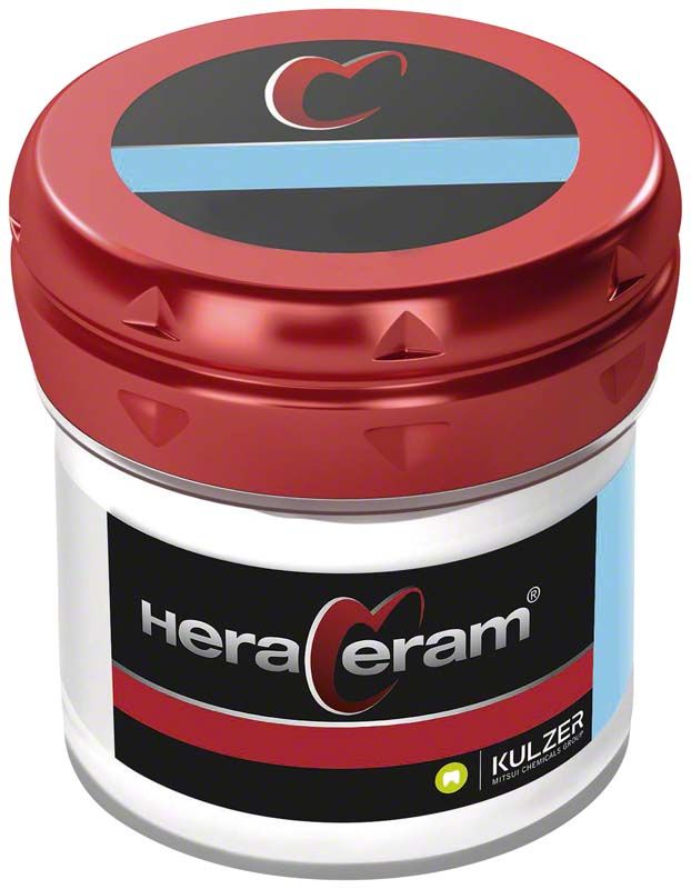 HeraCeram® Transpa 100g Dose mit rotem Deckel und Kulzer-Logo.
