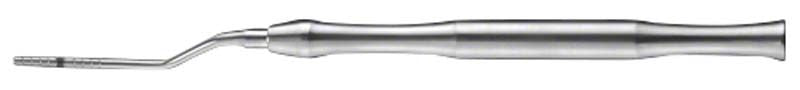 Bajonettförmiger OSTEOTOM Knochenspreizer mit 2,8 mm Durchmesser in Nahaufnahme.