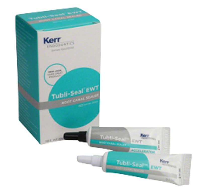 SybronEndo Tubli-Seal EWT™ Wurzelkanalsealer mit Verpackung und Tubenansicht.