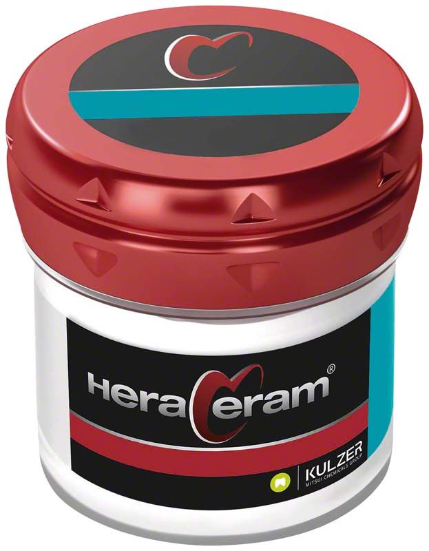 HeraCeram® Opalschneide 20g Dose mit rotem Deckel und Kulzer-Logo.