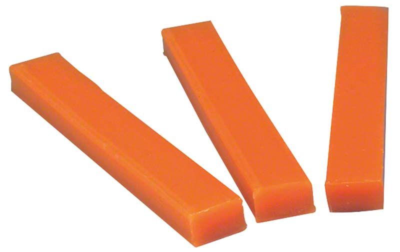 Wachsblöcke für Zahntechniker in orangefarbener Farbe.