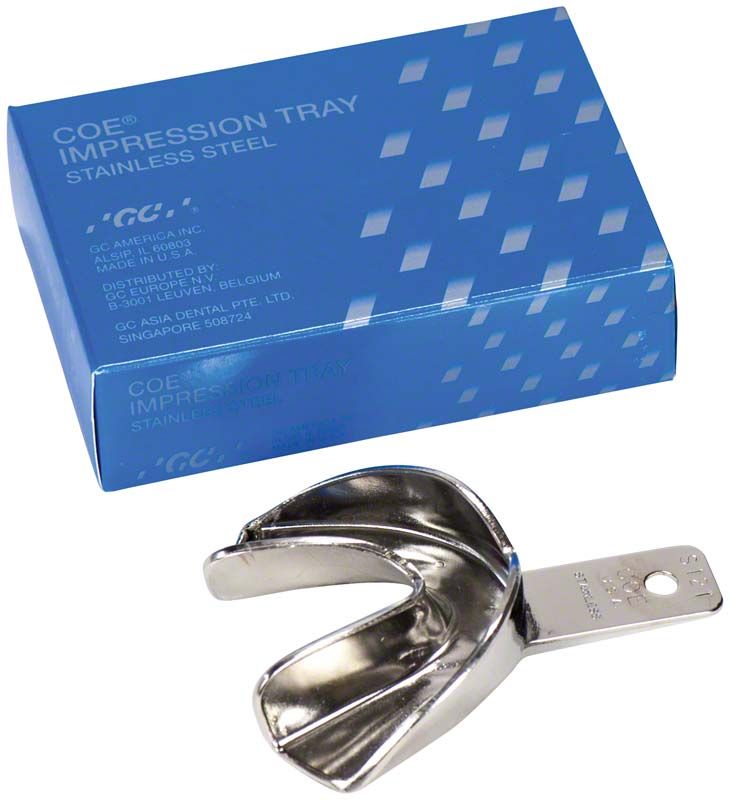 Stahl-Löffel COE® unperforiert mit blauer Verpackung.