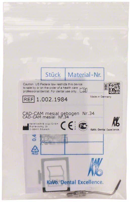 SONICflex prep CAD/CAM Spitze Nr. 34 in transparenter Verpackung.