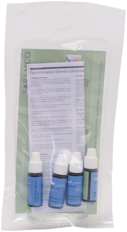 CMF Prime Stock Paket mit vier blauen 2,5ml-Flaschen in Klarsichtverpackung.