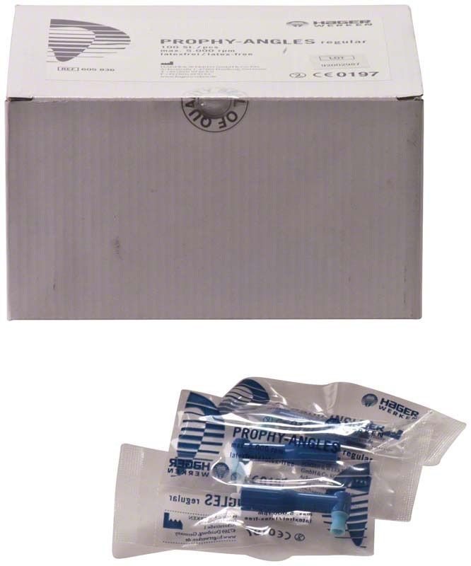 Prophy-Angles Einmalaufsatz in Verpackung für dentale Prophylaxe.