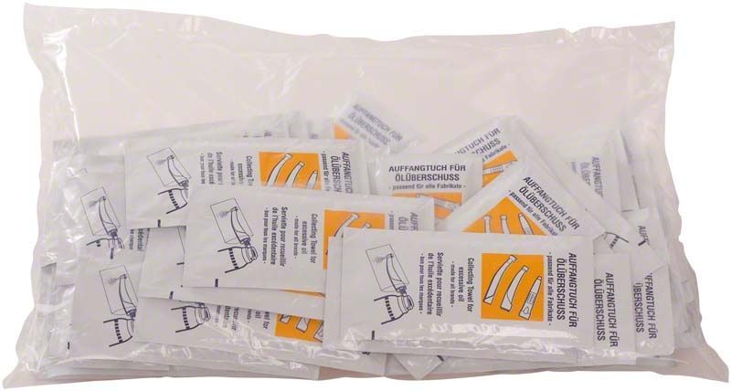 Plastiktüte mit mehreren Packungen Coolike Auffangtuch für Ölüberschuss.