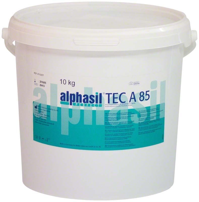 Alphasil perfect Tec A85 Eimer 10kg mit Produktetikett.