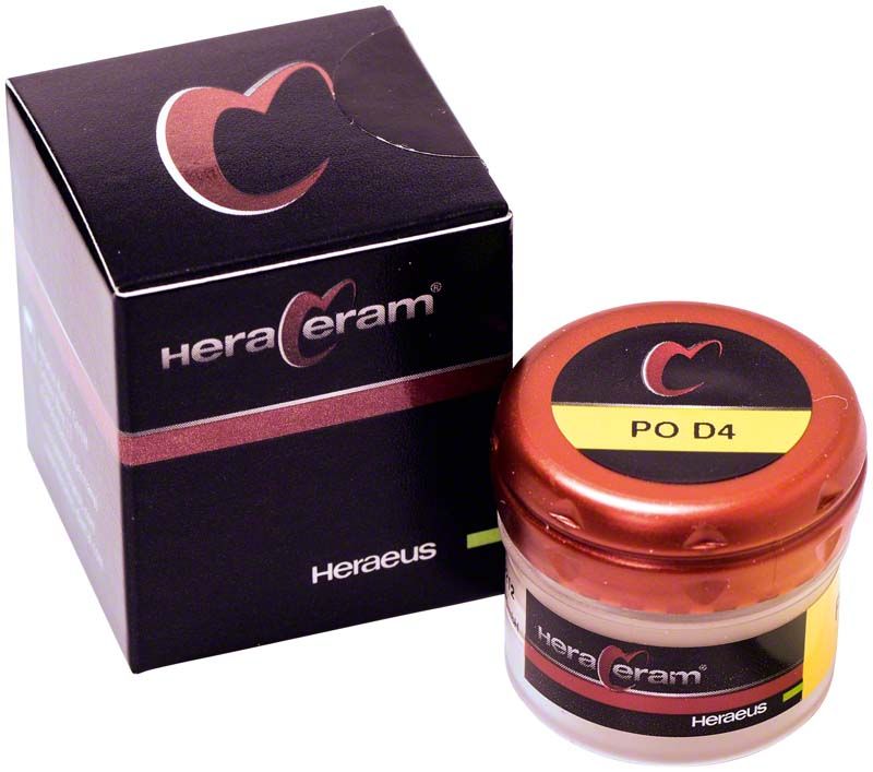 HeraCeram® Pastenopaker PO D4 in Originalverpackung mit Kulzer-Logo.