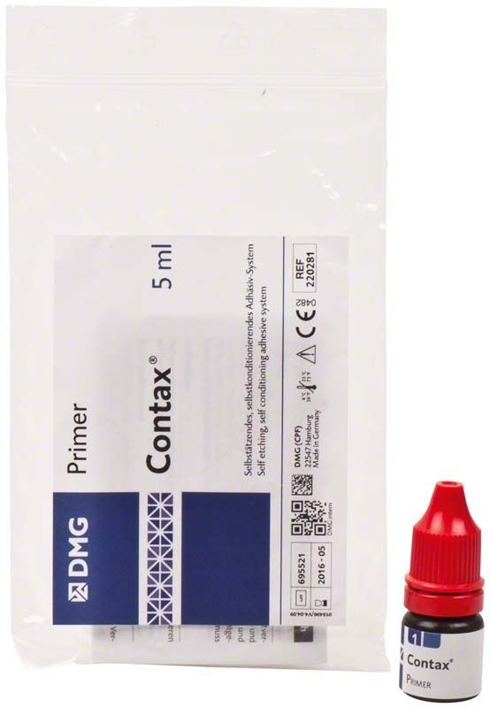 Contax Refill Primer in 5 ml Flasche mit Verpackung im Hintergrund.