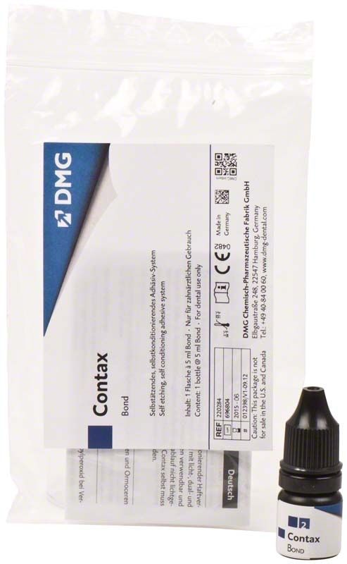 Contax Refill Bond in Verpackung mit Flasche und Etikett.