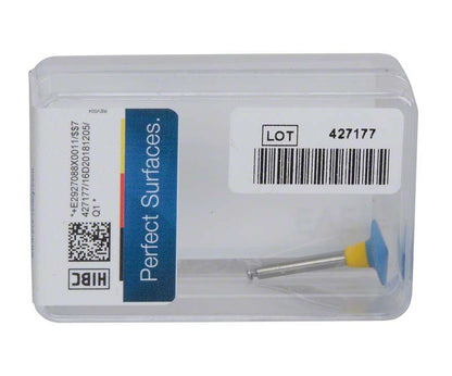 Verpackung des EVE Diapol Winkelstücks mit grobem Polierkopf und Barcode.
