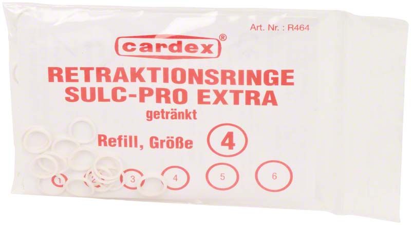 Verpackung von Sulc Pro Extra Retraktionsringen getränkt Größe 4.