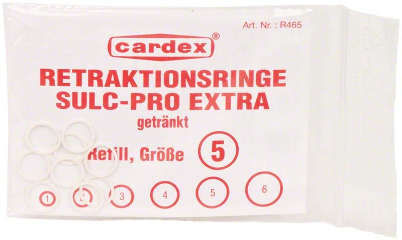 Retraktionsringe Sulc Pro Extra Gr. 5 in Kunststoffverpackung.