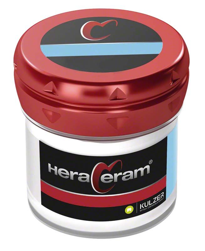 HeraCeram® Transpa 20g Keramikpulver in rotem Kunststoffbehälter