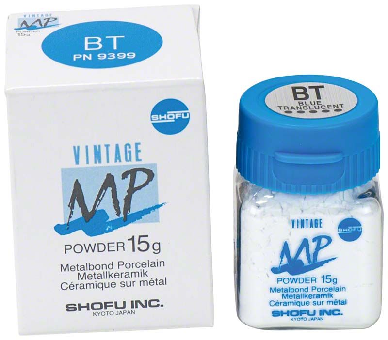 Vintage MP Schmelzeffekt 15g BT in blau-transparenter Verpackung.