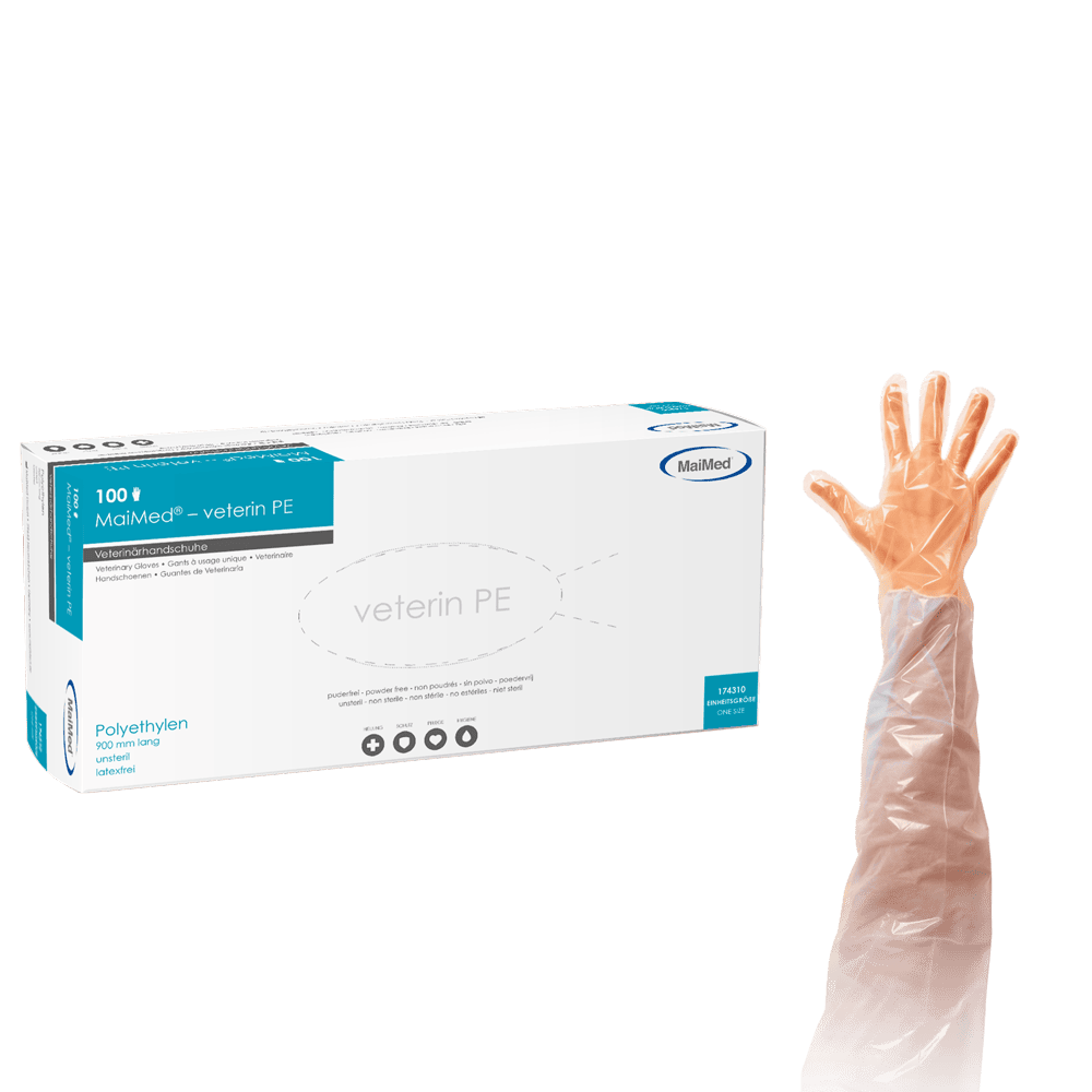 MaiMed-veterin PE Schulterlanger Veterinärhandschuh