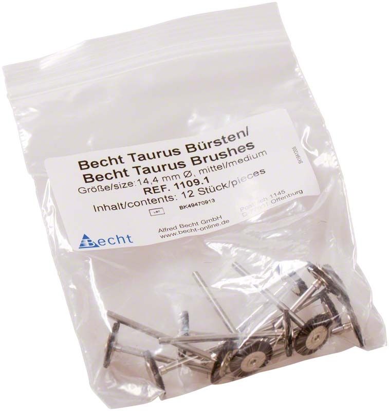 Taurus Bürste Ziegenhaar mittel, Ø 14,4mm, in Kunststoffverpackung.