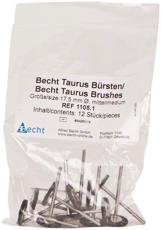Taurus Bürste Ziegenhaar mittel in Verpackung mit 12 Stück.