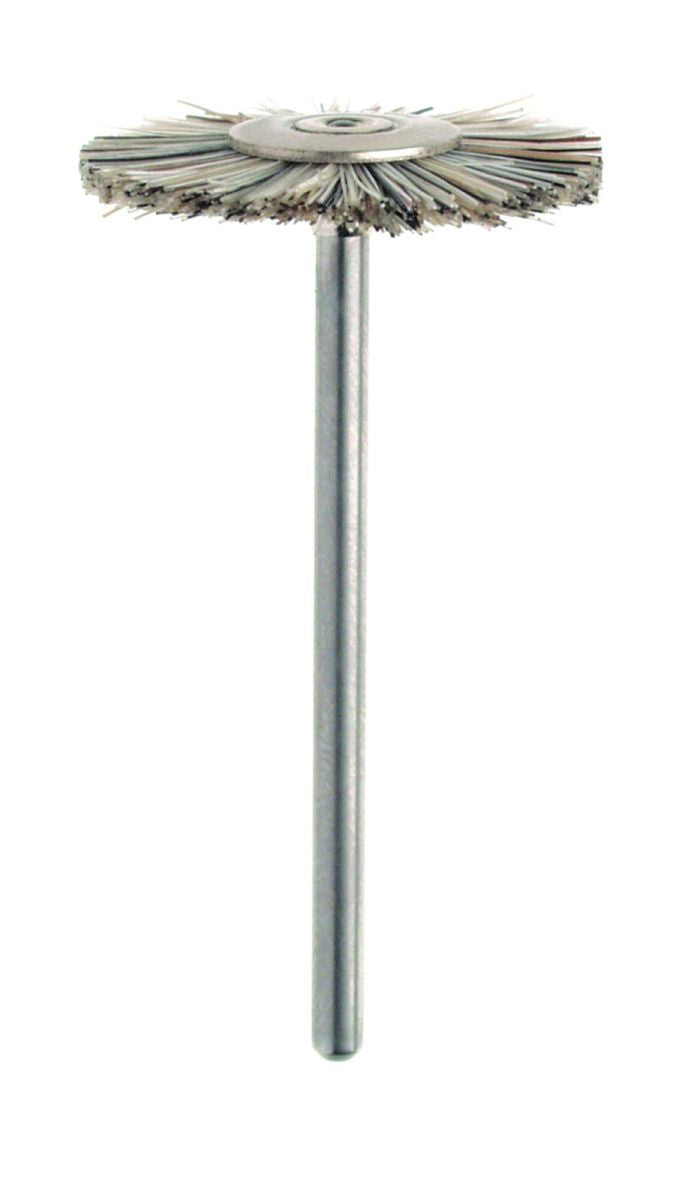 Pferdehaarbürste für Hochglanzpolitur mit 19mm Durchmesser auf weißem Hintergrund.