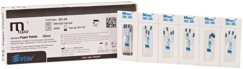 Mtwo Papierspitzen Gr. 30/.05 blau in Blisterverpackung.