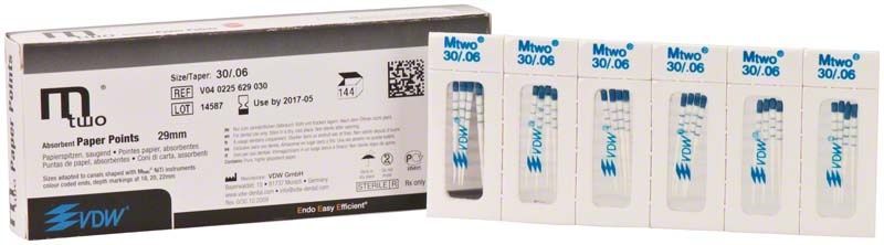 Mtwo Papierspitzen Gr. 30/.06 in Blisterverpackung mit Längenmarkierung.