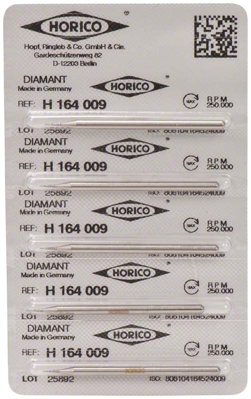 Diamant Schleifinstrumente H 164 009 von Horico in Verpackung.