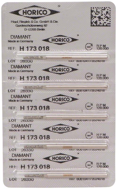 Verpackung von Diamant H 173 018 Dentalinstrumenten.