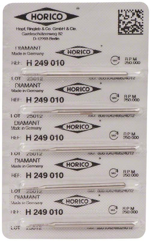 Blisterpackung mit fünf Diamant-Schleifstiften, Modell H 249 010.