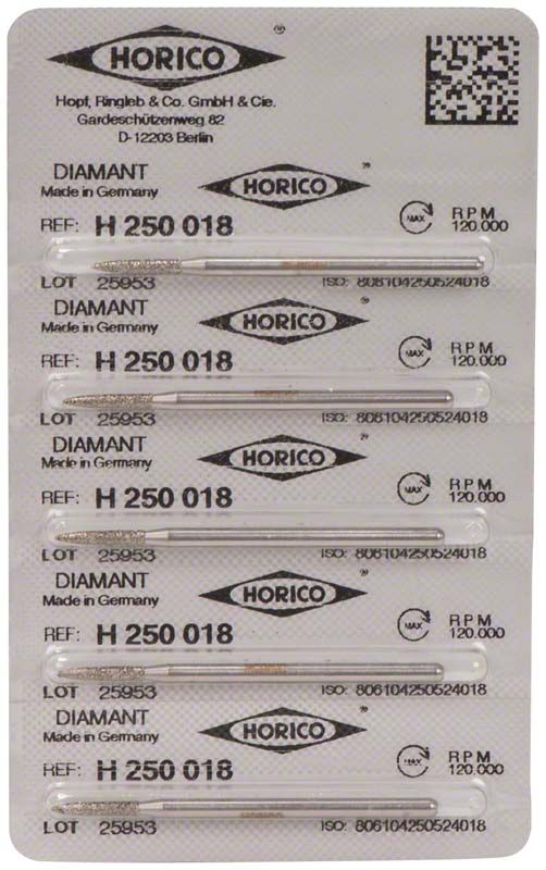 Verpackung von Diamantschleifer Diamant H 250 018 mit Produktinformationen.