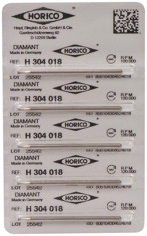 Verpackung von Diamant H 304 018 mit fünf Einheiten.