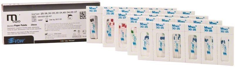 Mtwo Papierspitzen Sortiment mit verschiedenen Größen in Verpackung.