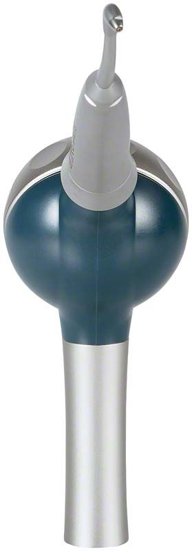 Prophy-Mate neo Pulverstrahlgerät in frontaler Ansicht mit ergonomischem Handstück.